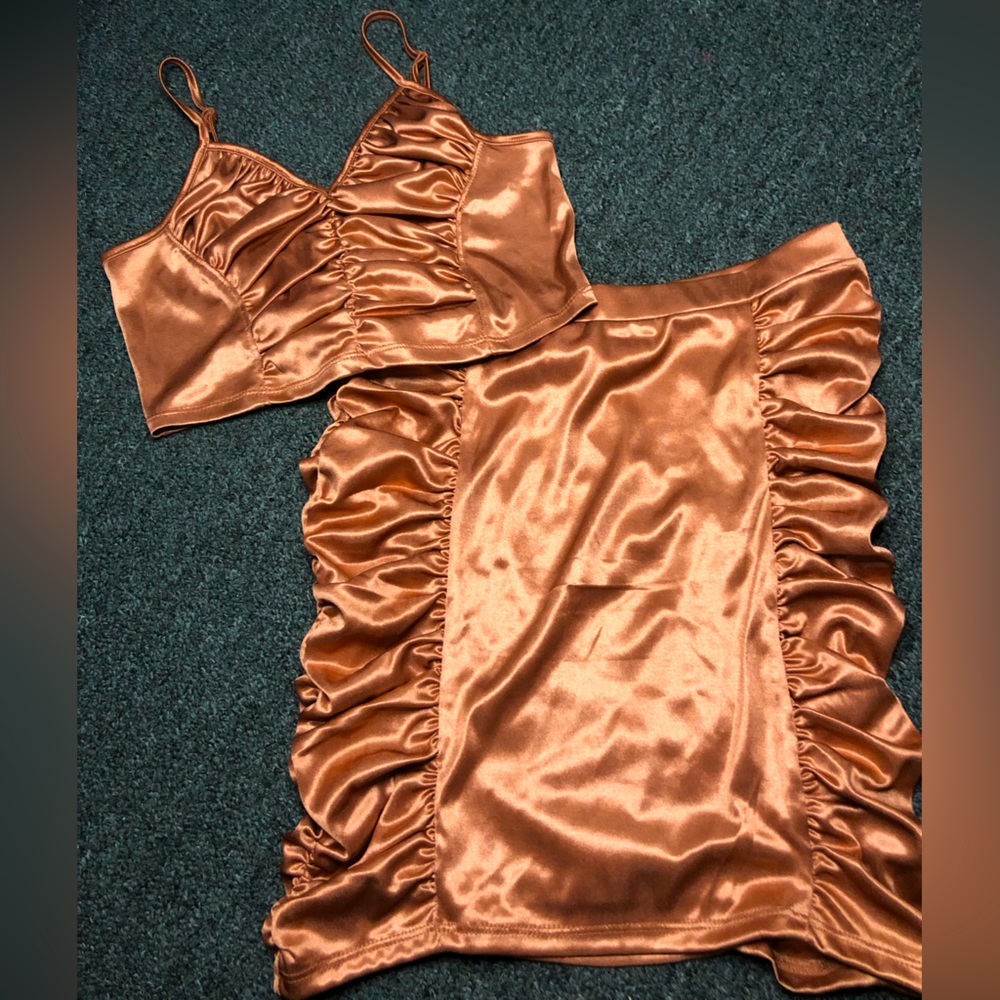 2pc Tan/Pink